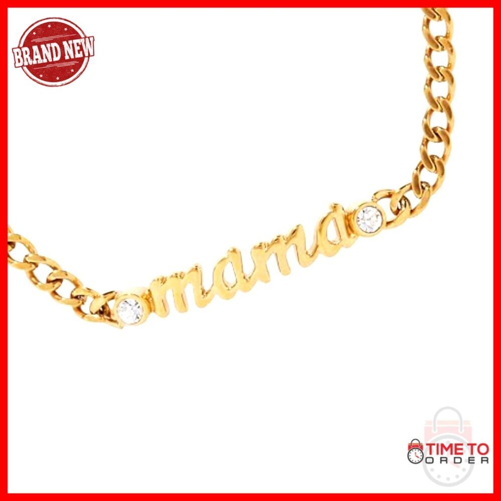 Curb Chain Bracelet Minimal Chic Elegant Stainless Steel Gold Finish Adjustable - Picture 2 of 3